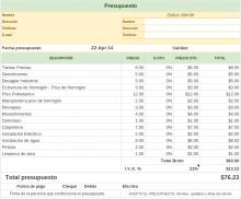 Plantilla de excel gratis de presupuesto de obra | SistemaContable